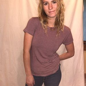 Fitted stripped T-shirt